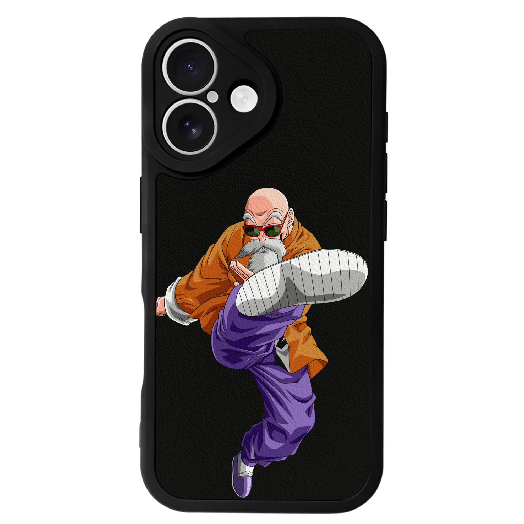 （画像用） ドラゴンボール 亀仙人（かめせんにん） DRAGON BALL Master Roshi Kame Sennin 【iPhone 16シリーズ対応】シリコンスマホケース（レザー調） 材質：シリコン